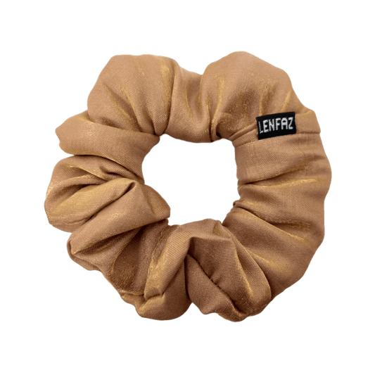 Everyday - Satin Silk Scrunchie – Two-Tone Tan Color