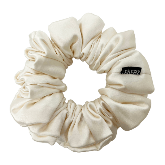 Ocean Pearl Satin Silk Scrunchie