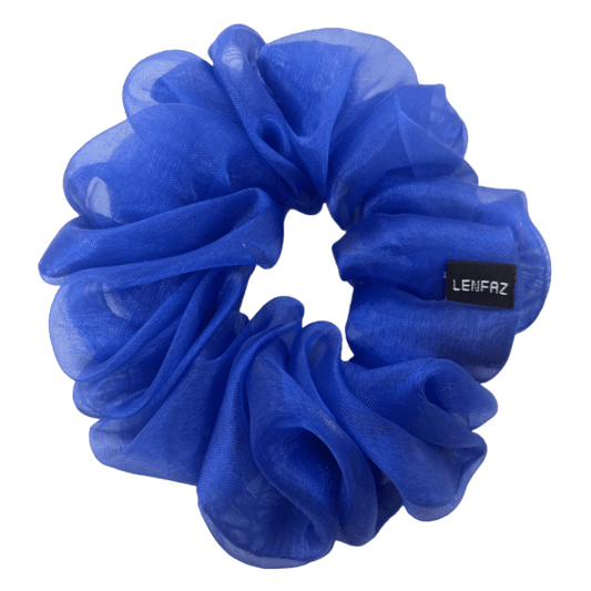 Organza Handmade Scrunchie – Cobalt Blue Color