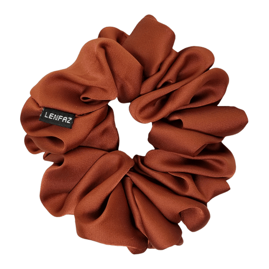 Matte Silk Scrunchie - Handmade – Caramel Crush Color