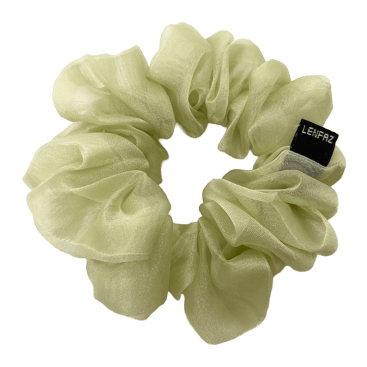 Organza Handmade Scrunchie – Matcha Green Color