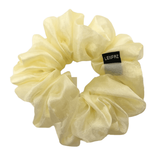 Organza Handmade Scrunchie – Vivid yellow Color