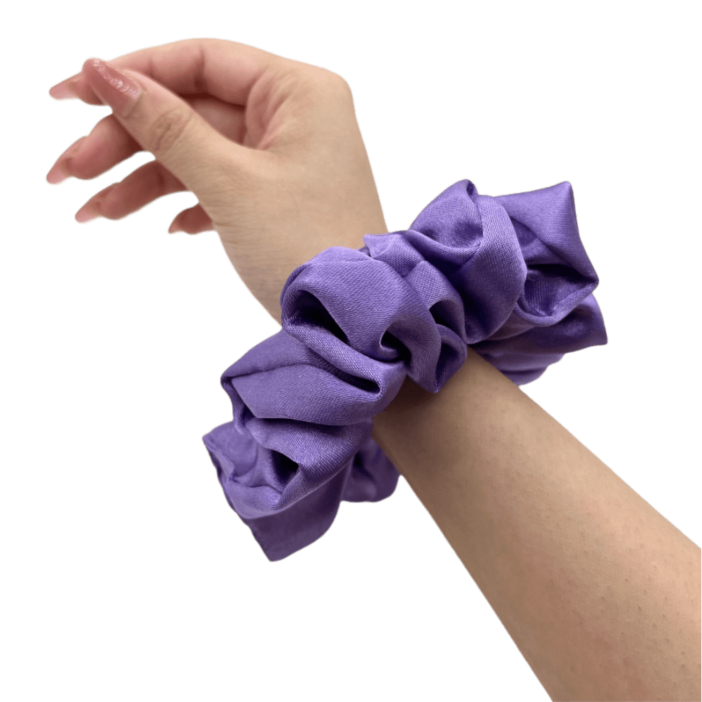 Calming Lilac Satin Silk Scrunchie - Sage Green Mini Perfume Spray Btl.