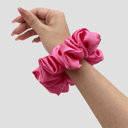 Pretty Pink Satin Silk Scrunchie - Sage Green Mini Perfume Spray Btl.