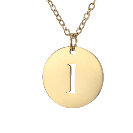 Alphabet Necklace Gold Plated - Letter I