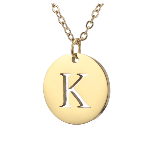 Alphabet Necklace Gold Plated - Letter K