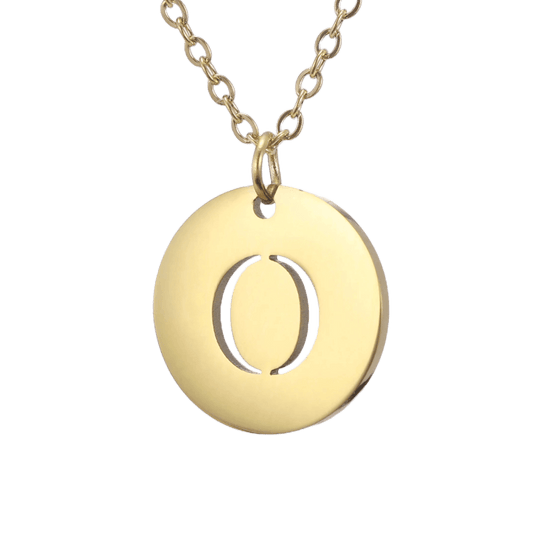 Alphabet Necklace Gold Plated - Letter O