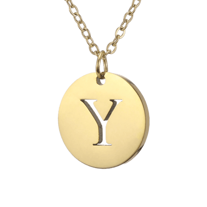 Alphabet Necklace Gold Plated - Letter Y