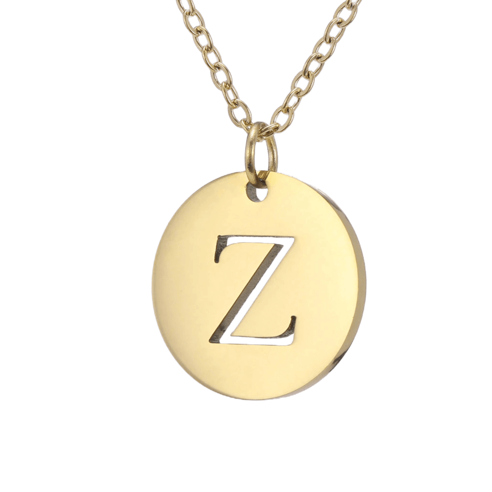 Alphabet Necklace Gold Plated - Letter Z