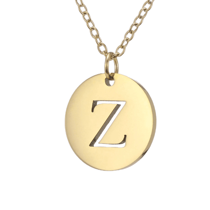 Alphabet Necklace Gold Plated - Letter Z