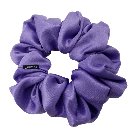 Satin Silk Scrunchie - Handmade – Calming Lilac Color