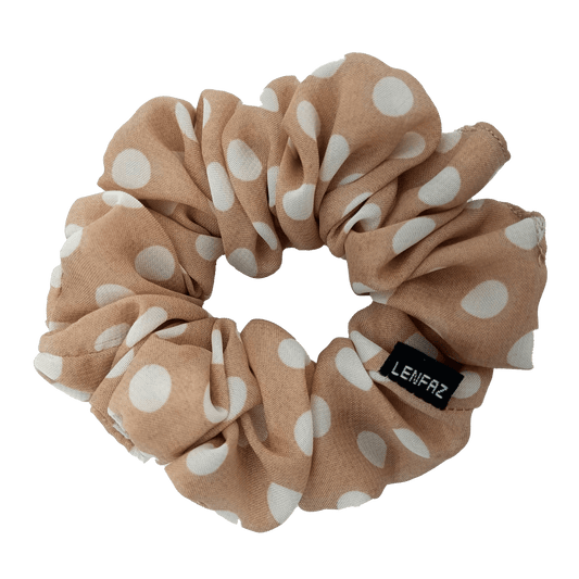 Polka Dot Scrunchie - Handmade – Dusty Pink Color