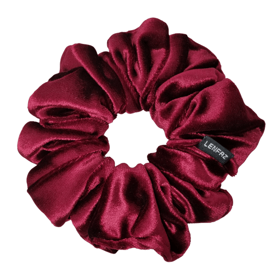 Velvet Scrunchie - Handmade – Intense Burgundy Color