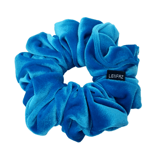 Velvet Scrunchie - Handmade – Sky Blue Color