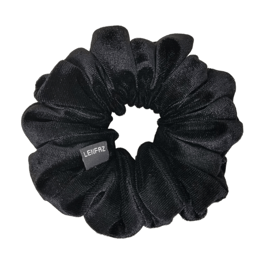 Velvet Scrunchie - Handmade – Black Diamond Color