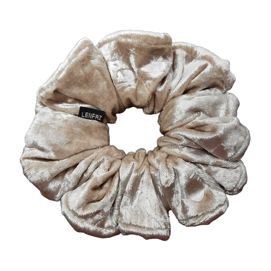 Velvet Scrunchie - Handmade – French Vanilla Color