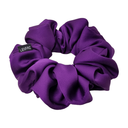 Matte Silk Scrunchie - Handmade – Plum Purple Color