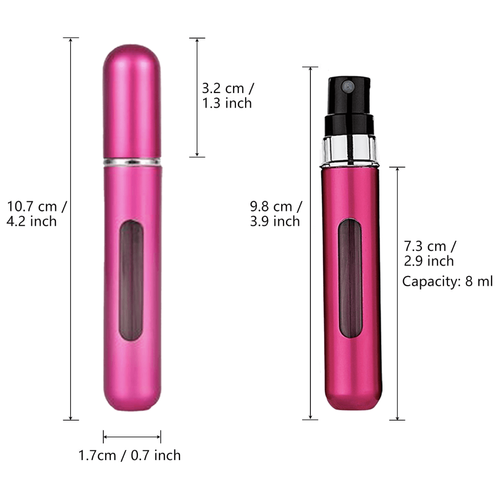 Petal Pink Velvet Scrunchie - Berry Pink Mini Perfume Spray Btl.