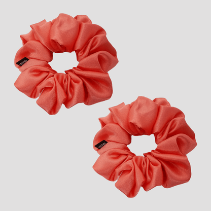2 Satin Silk Handmade Scrunchies - Gift Set