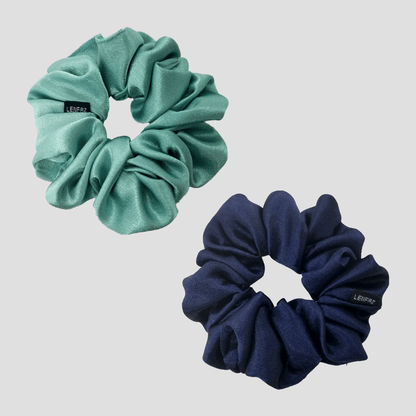 2 Satin Silk Handmade Scrunchies - Gift Set