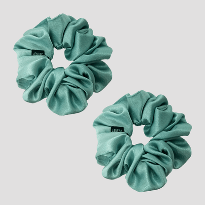 2 Satin Silk Handmade Scrunchies - Gift Set