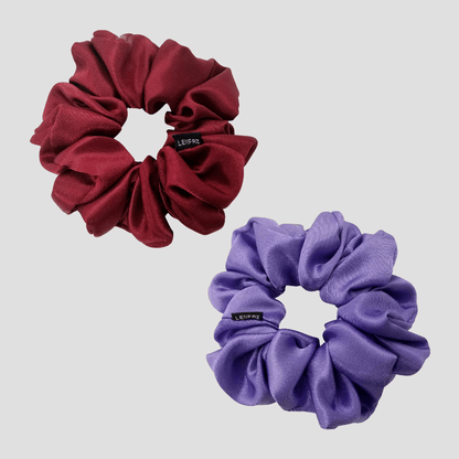2 Satin Silk Handmade Scrunchies - Gift Set