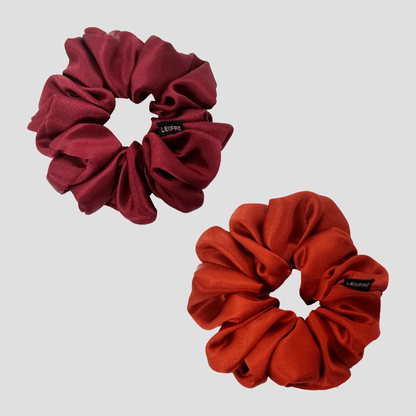 2 Satin Silk Handmade Scrunchies - Gift Set