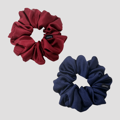 2 Satin Silk Handmade Scrunchies - Gift Set