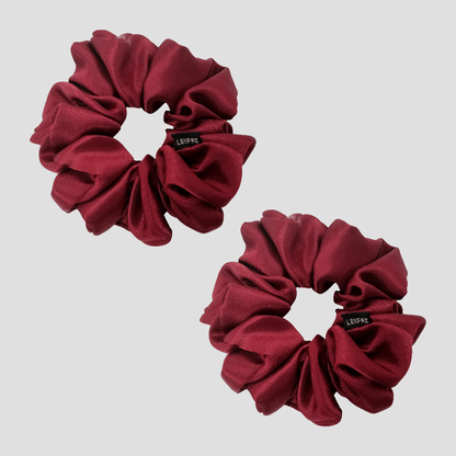 2 Satin Silk Handmade Scrunchies - Gift Set