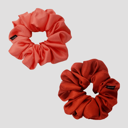 2 Satin Silk Handmade Scrunchies - Gift Set