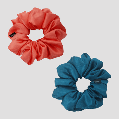 2 Satin Silk Handmade Scrunchies - Gift Set