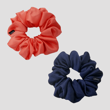 2 Satin Silk Handmade Scrunchies - Gift Set